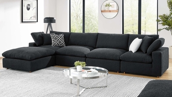 Commix Down Filled Overstuffed 5 Piece Sectional Sofa Set 3358