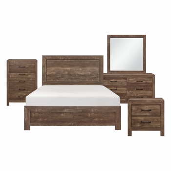 Corbin 5-Piece Bedroom Set � Rustic Brown