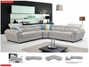 2566 Sectional Top-grain Leather Front/Eco Leather Back