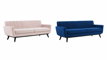 Engage Channel Tufted Performance 5459 Velvet Sofa