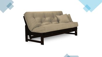 Eureka Chocolate Queen futon frame on sale