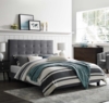 Melanie Queen Velvet Platform Bed Melanie Queen Velvet Platform Bed
