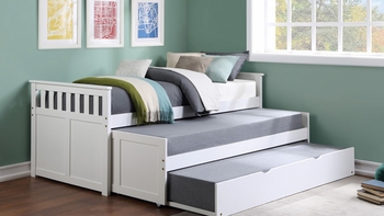 Galen Twin Bed with Two Twin Trundles � 3 Beds