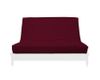 BURGUNDY TWIN SUEDE TEXTURE FUTON COVER