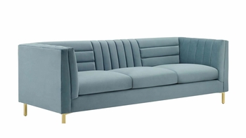 Ingenuity Channel Tufted 3454 Performance Velvet Sofa 