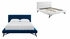 Julia Queen Velvet Platform Bed Julia Queen Velvet Platform Bed