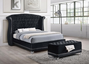 Barzini Glam Upholstered Queen Platform Bed