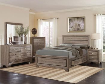 Kauffman Queen Panel Platform Bed with Storage Footboard
