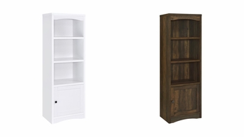 Laughlin 4-Shelf Media Tower � White or Dark Pine