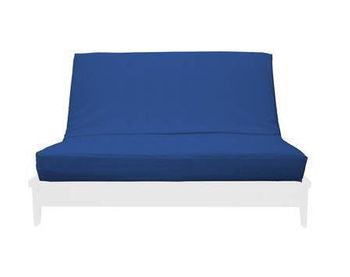 TWIN LAPIS BLUE SUEDE TEXTURE FUTON COVER