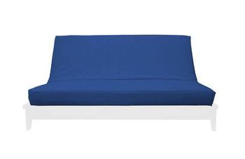 QUEEN LAPIS BLUE SUEDE TEXTURE FUTON COVER