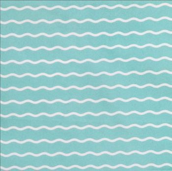 Serpentine Stripe Robin�s Egg Blue Futon Cover