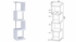 Baxter 67-Inch 3-Shelf Bookshelf White & Chrome Baxter 67-Inch 3-Shelf Bookshelf White & Chrome