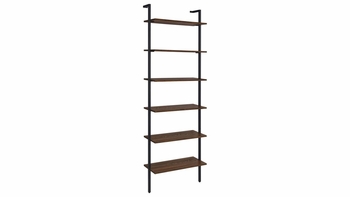Owens 96-Inch 6-Shelf Wall Bookshelf � Walnut