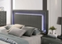 Alison LED Platform Bed � Metallic Gray Finish