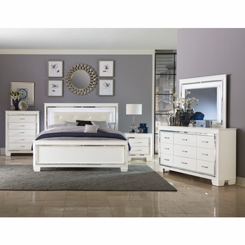 Allura Upholstered LED Bed