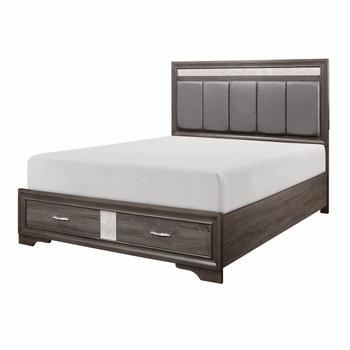 Luster Platform Storage Bed � Gray Finish