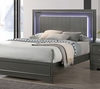 Alison LED Platform Bed � Metallic Gray Finish