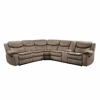 Bastrop Microfiber 3-Piece Reclining Sectional with Right Console