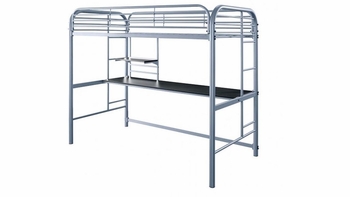 Opal Twin Loft Bed with Workstation & Shelves