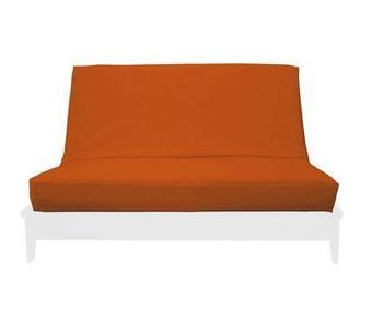 RUST SUEDE TEXTURE FUTON COVER