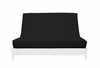 BLACK TWIN SUEDE TEXTURE FUTON COVER