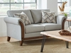 Roxanne Upholstered Flared Arm Loveseat Platinum 552072