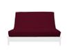 BURGUNDY TWIN SUEDE TEXTURE FUTON COVER