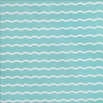 Serpentine Stripe Robin�s Egg Blue Futon Cover