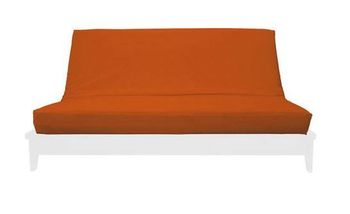 RUST QUEEN SUEDE TEXTURE FUTON COVER