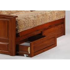 Set of Two queen futon Drawers in Cherry finish
