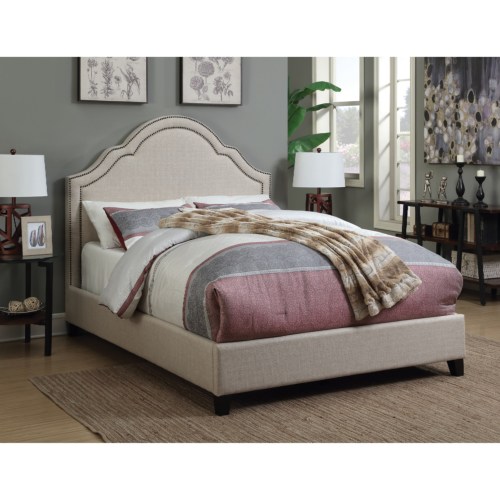 modern queen size upholstered bed bedroom set Manassas VA furniture stores