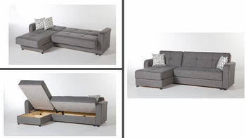 Vision Reversible Sectional Sleeper Storage