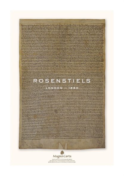 13th Century English School Hand Numbered Limited Edition Print on Paper :"Magna Carta"