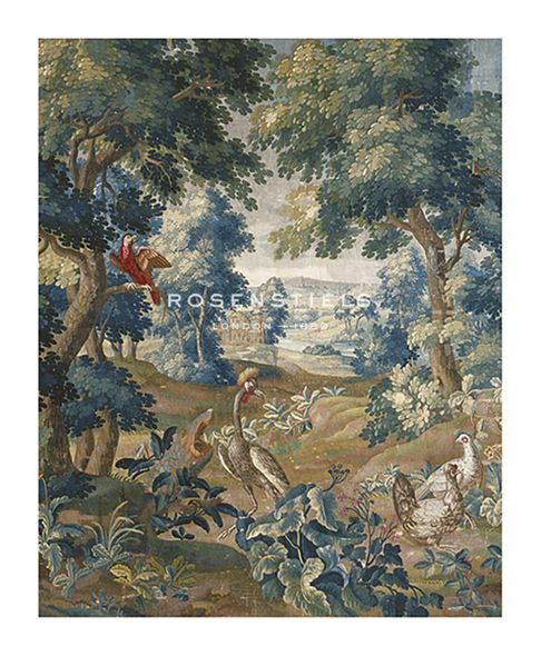 18th Century French School Hand Numbered Limited Edition Print on Paper :"Beauvais Tapestry - Detail"