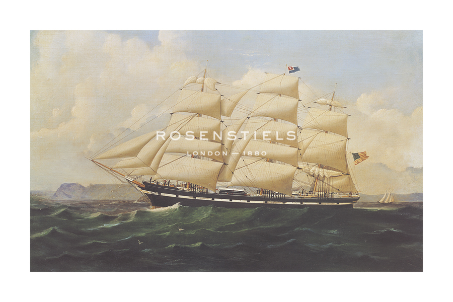 19th Century American School Hand Numbered Limited Edition Print on Paper :"Clipper Ship Ontario"