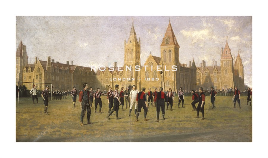 19th Century English School Hand Numbered Limited Edition Print on Paper :"Charterhouse v. Old Carthusians, 1892"