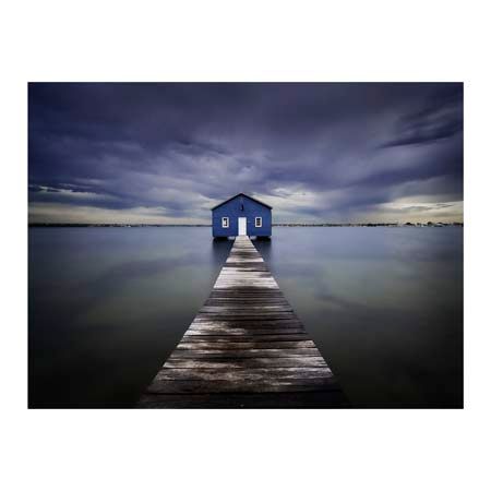 1x Collection Open Edition Canvas Giclee :"Blue Boatshed"