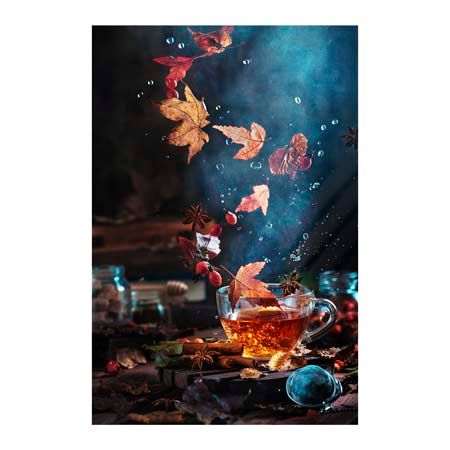 1x Collection Open Edition Canvas Giclee :"Briar Tea with Autumn Swirl"