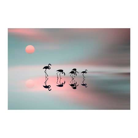 1x Collection Open Edition Canvas Giclee :"Flaming Flamingos"