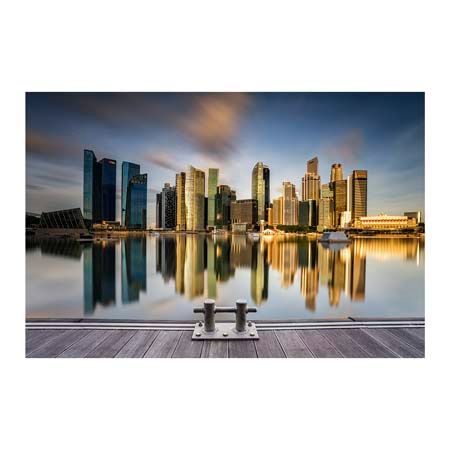1x Collection Open Edition Canvas Giclee :"Golden Morning in Singapore"