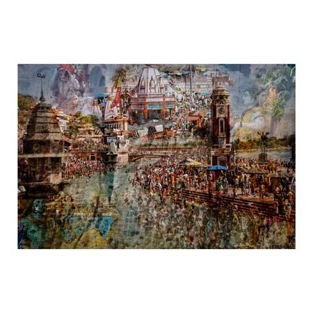 1x Collection Open Edition Canvas Giclee :"Holy India"