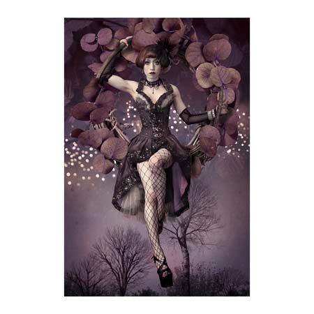 1x Collection Open Edition Canvas Giclee :"Night Aerial Girl"