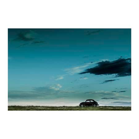 1x Collection Open Edition Canvas Giclee :"The Red VW Beetle" 1x Collection Open Edition Canvas Giclee :"The Red VW Beetle"