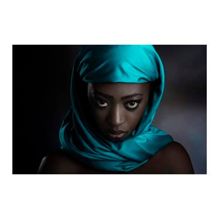 1x Collection Open Edition Canvas Giclee :"The Turquoise Scarf"