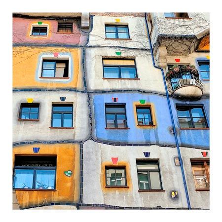 1x Collection Open Edition Canvas Giclee :"Windows of Hundertwasser"