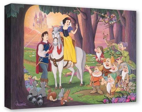 MIchelle St Laurent 16x22 Disney Ltd Ed Gallery Wrap Canvas:"And They Lived Happily Ever After" 