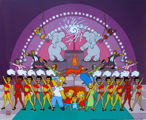 20Th Century Fox Animation Sericel:"The Simpsons Viva Circus"