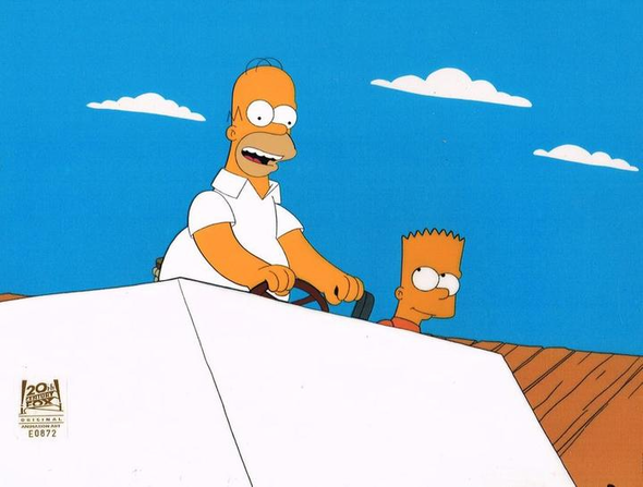 20th Century Fox New Simpsons Art Orig. Prod. Cel:"Sweets and Sour Marge"