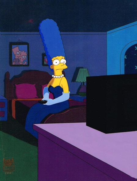 20th Century Fox New Simpsons Art Orig. Prod. Cel:"Half-Decent Proposal"